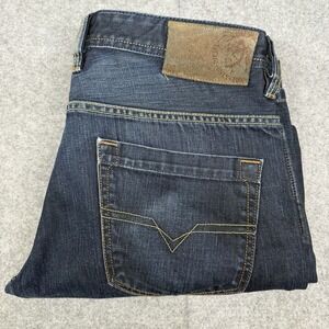 Diesel Men's Kajo Jeans 34x34 Blue Relaxed Button‎ Fly Y2K Retro Fit (36x34)